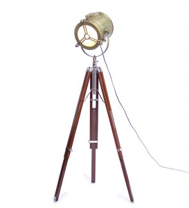 Ethnic Roots Wooden Tripod Floor Lamp on pepperfry